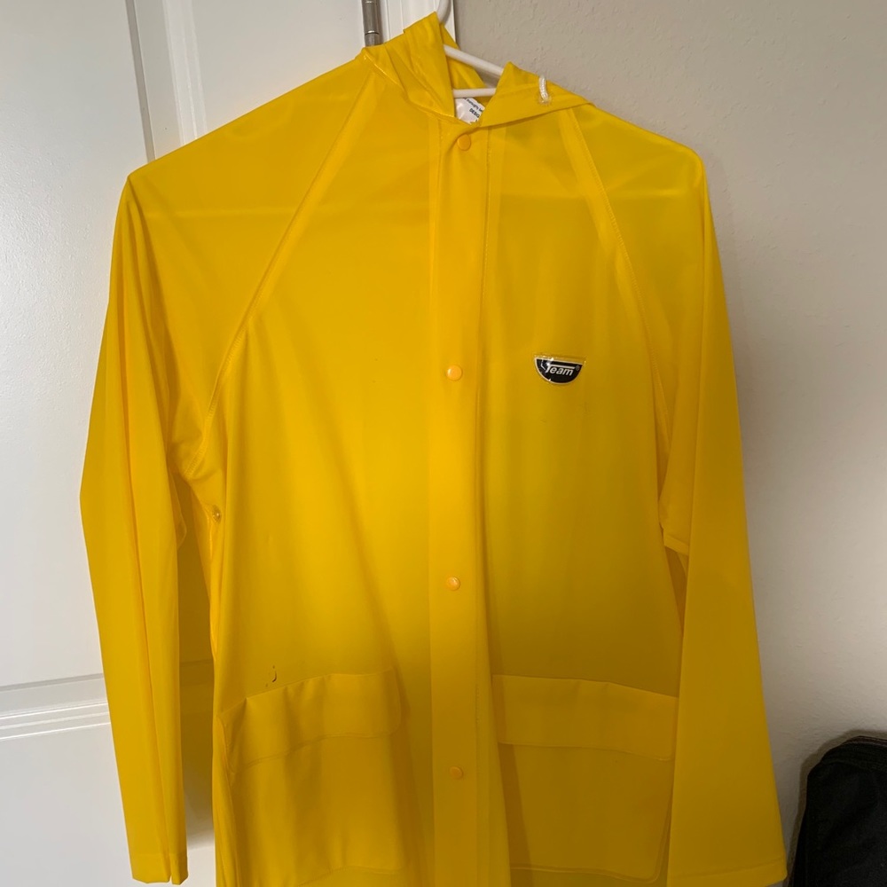 yellow classic raincoat